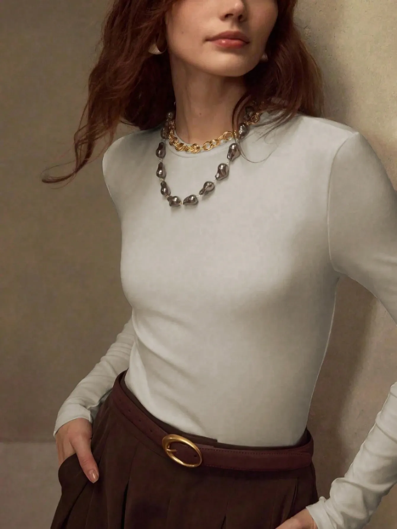 2-Pack Long Sleeve Crew Neck Tops - Image 2