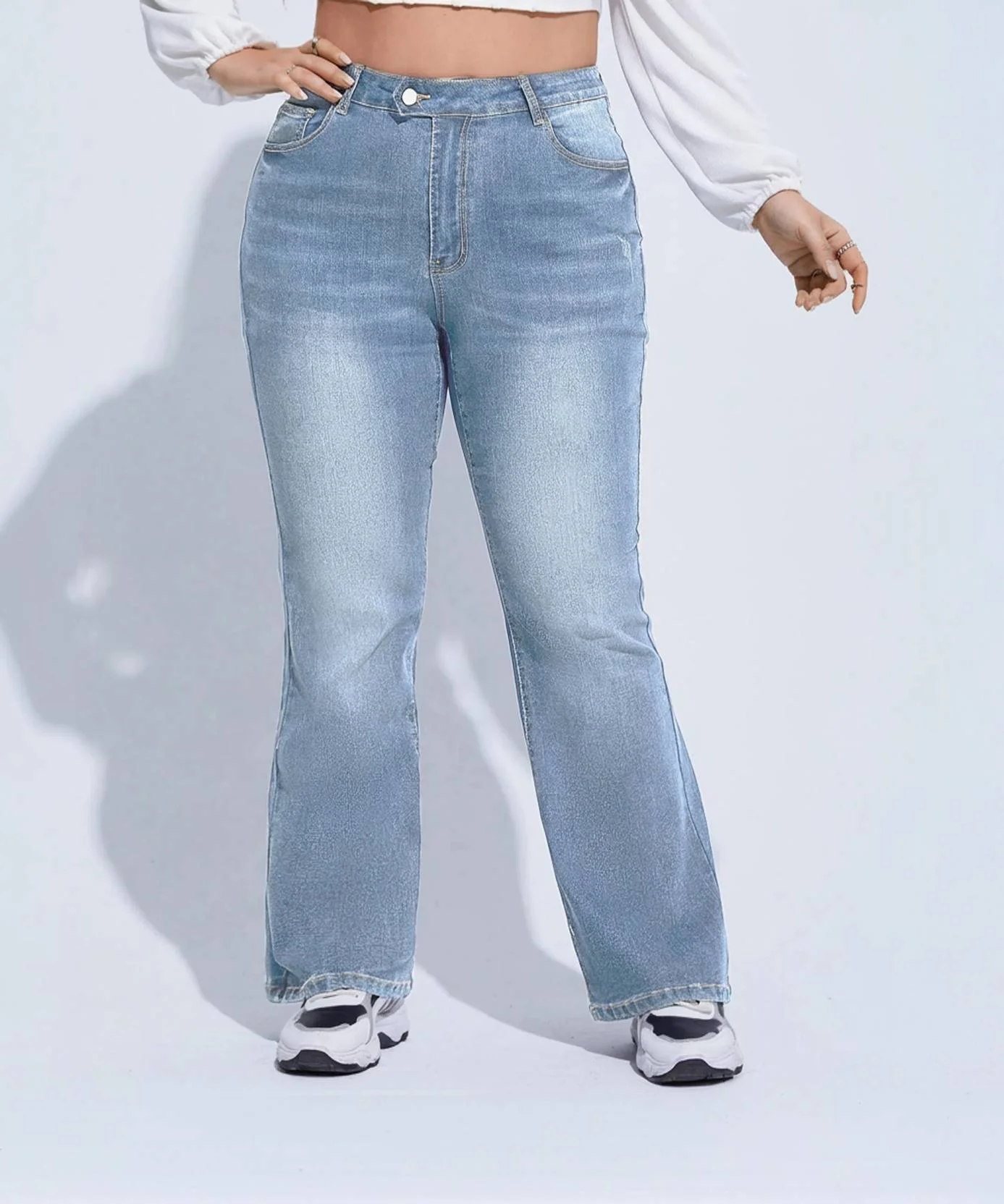 Curvy CLOSET Women Boot-Leg High Rise Blue Jeans