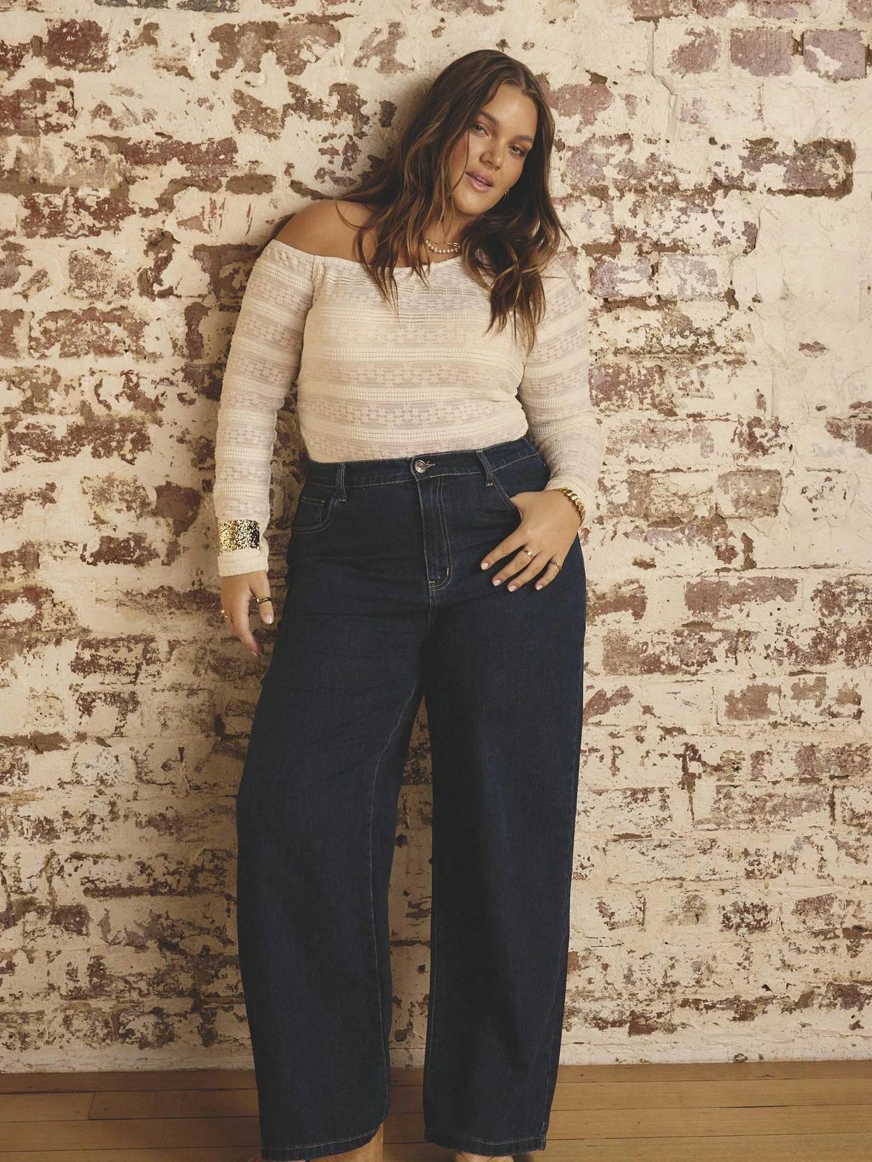 Curvy CLOSET  Women Loose Fit High Rise Dark Blue Jeans - Image 5