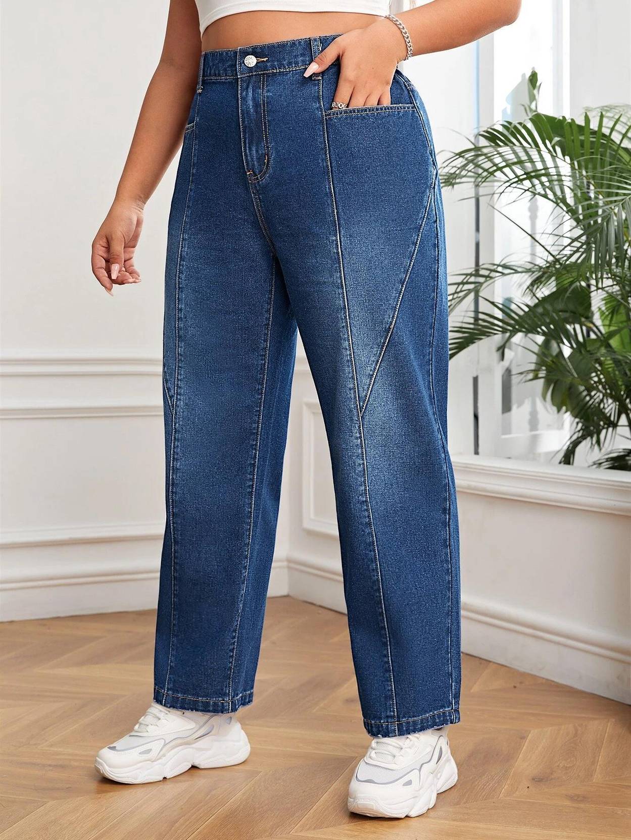 Curvy CLOSET  Women Regular Mid Rise Dark Blue Jeans - Image 3