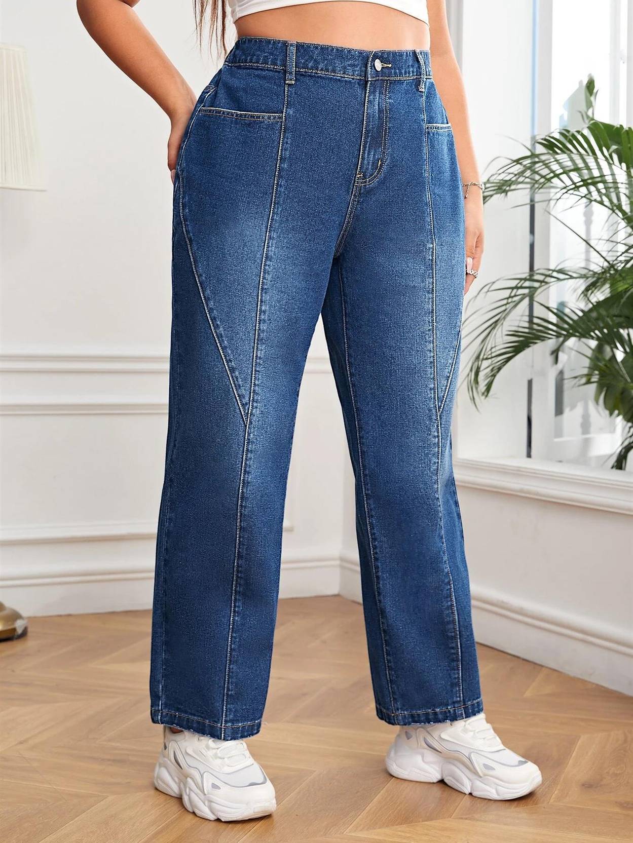 Curvy CLOSET  Women Regular Mid Rise Dark Blue Jeans - Image 4