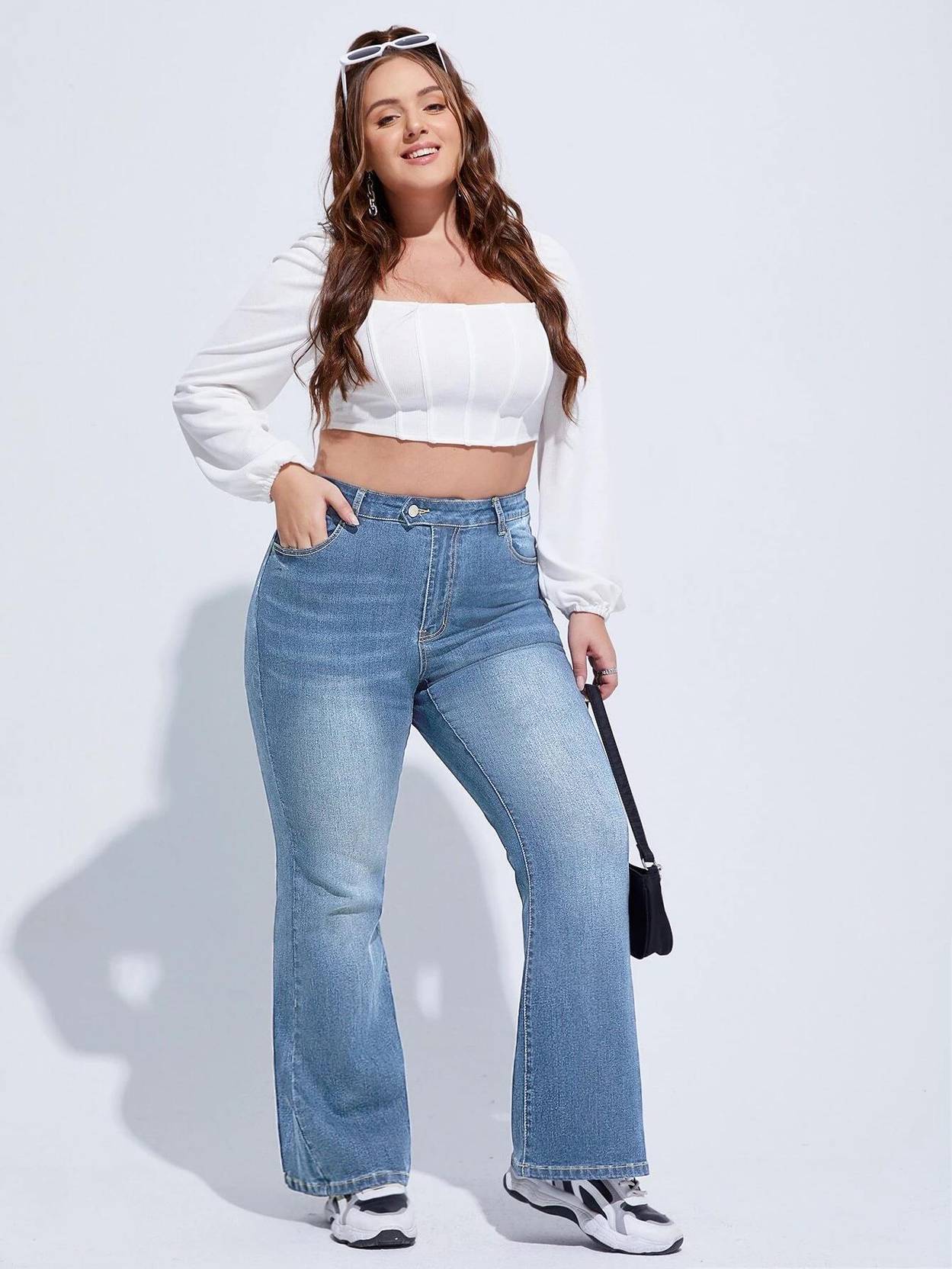 Curvy CLOSET  Women Regular Mid Rise Light Blue Jeans - Image 5