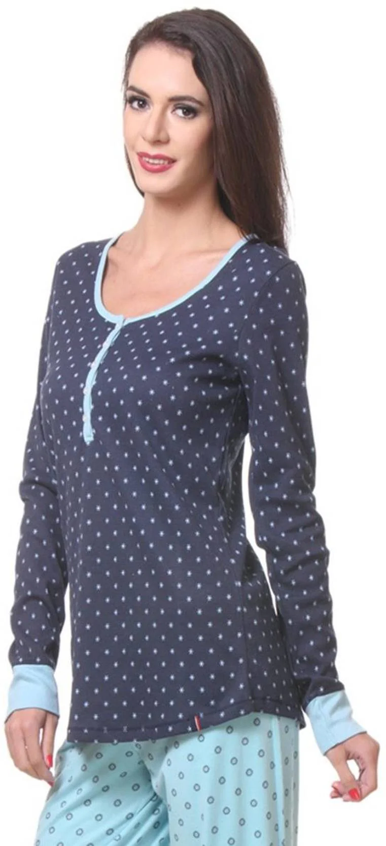 KOTTY Casual Regular Sleeves Printed Women Blue Top - Image 3