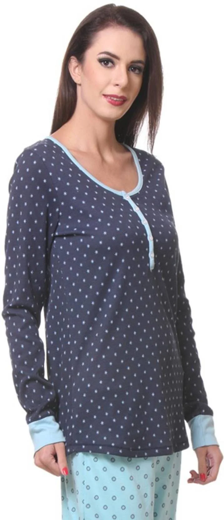 KOTTY Casual Regular Sleeves Printed Women Blue Top - Image 4