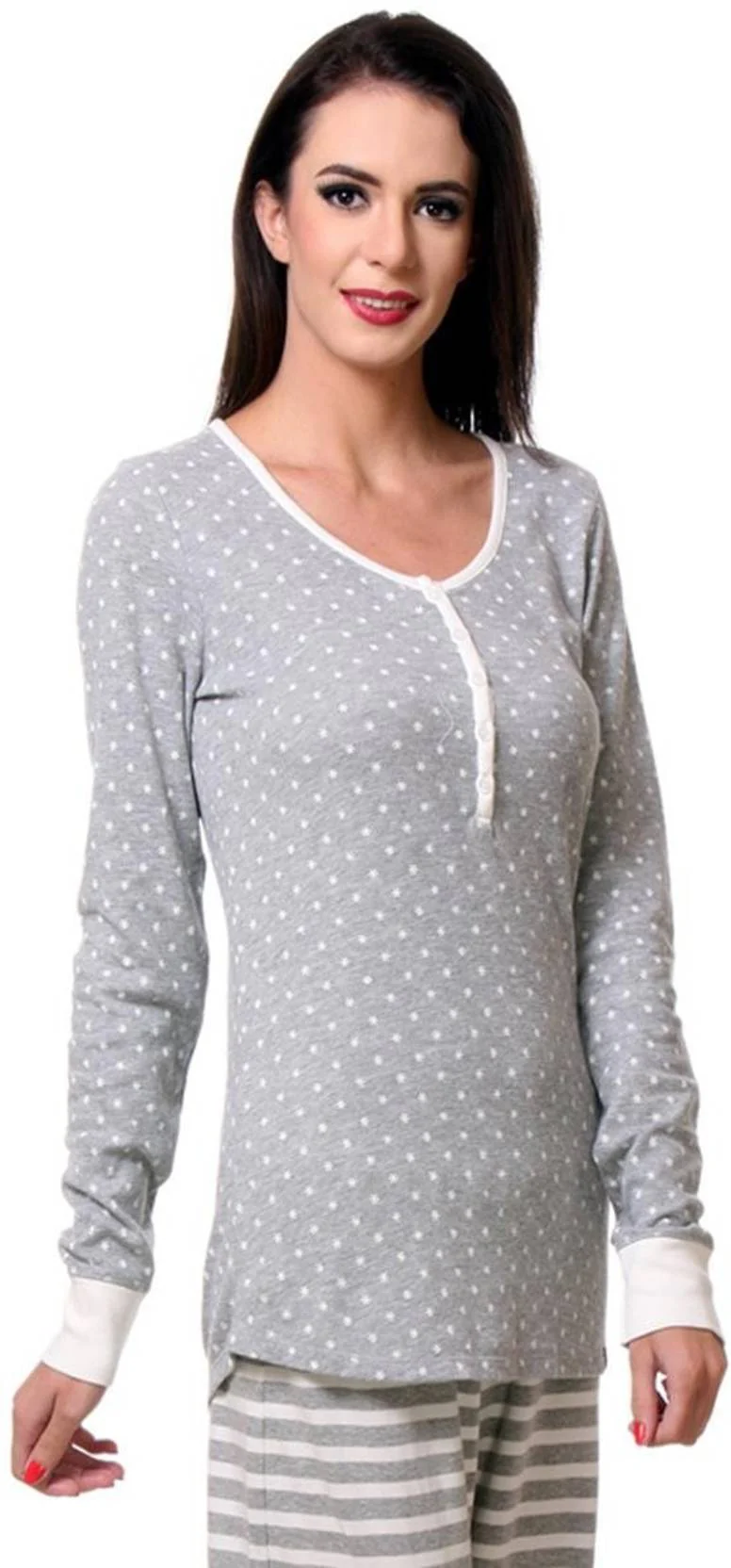 KOTTY  Casual Regular Sleeves Printed Women Grey Top - Image 3