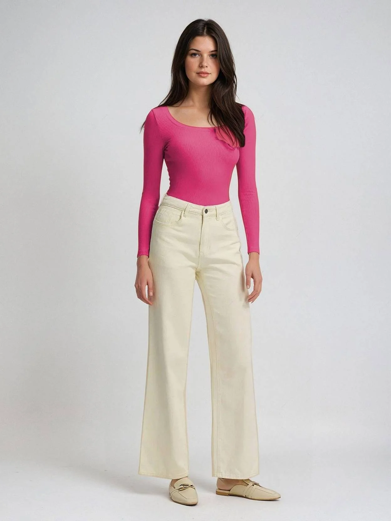 KOTTY  Casual Regular Sleeves Solid Women Pink Top - Image 3