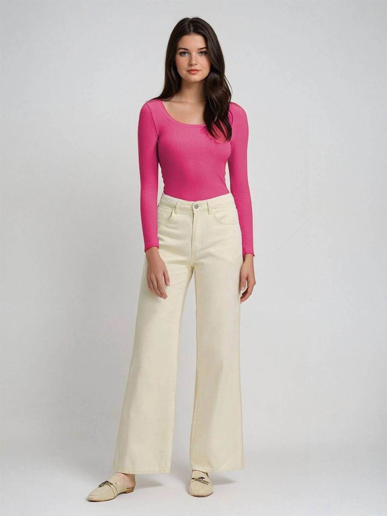 KOTTY  Casual Regular Sleeves Solid Women Pink Top - Image 4