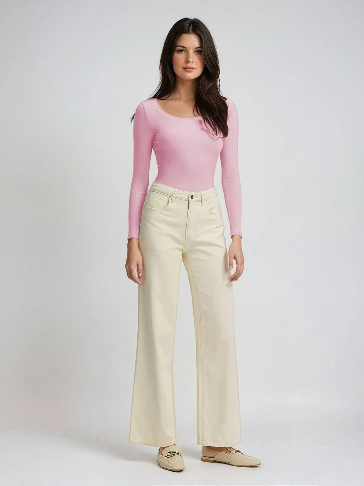 KOTTY Casual Regular Sleeves Solid Women Pink Top - Image 3
