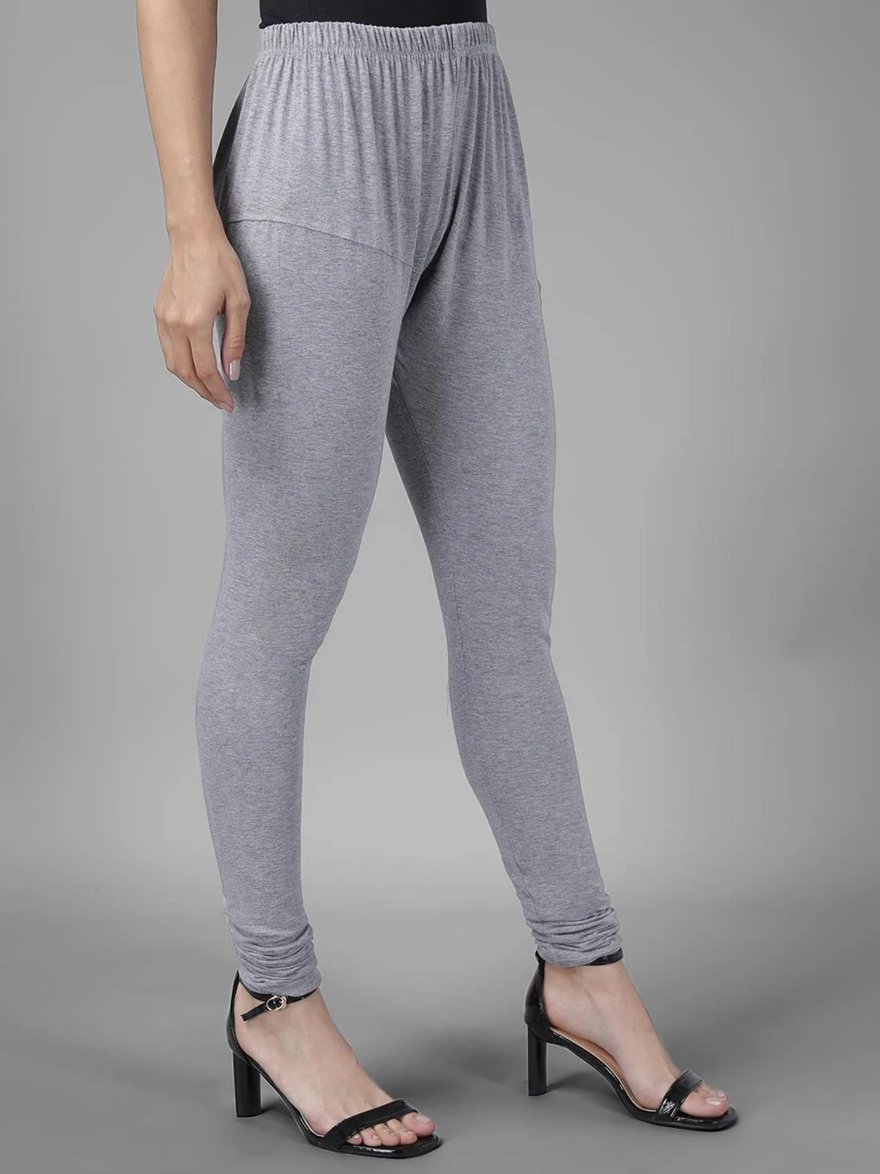 KOTTY Color Block Women Silver Tights - Image 3