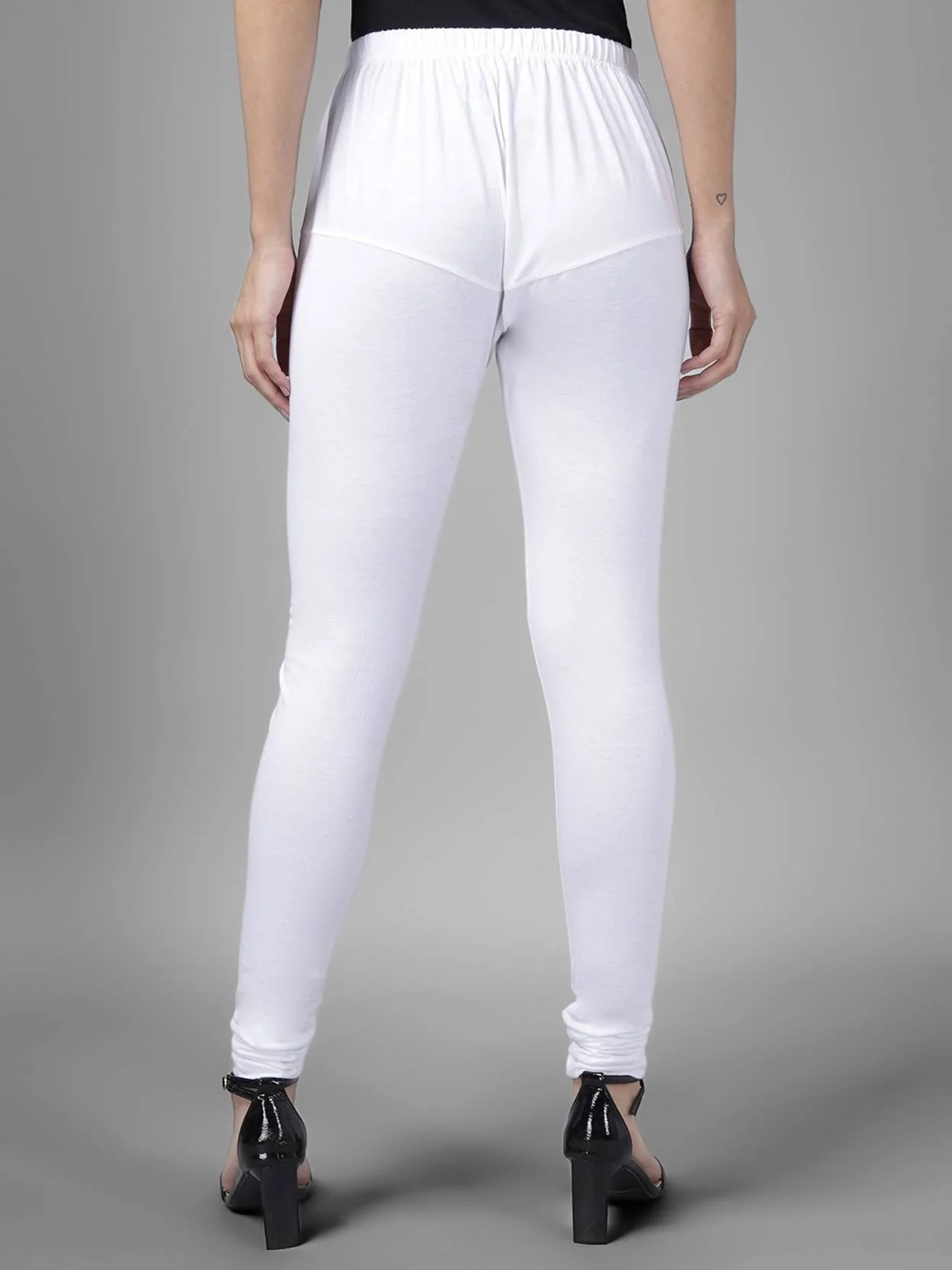 KOTTY  Color Block Women White Tights - Image 4
