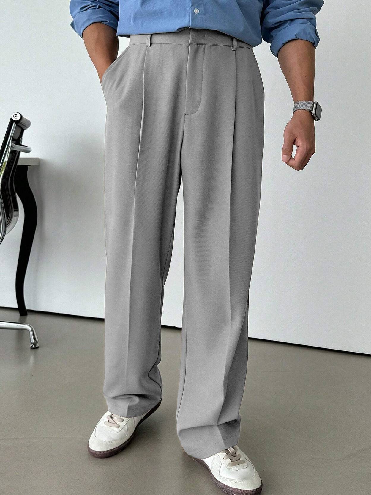 KOTTY  Men Relaxed Grey Viscose Rayon Trousers - Image 3