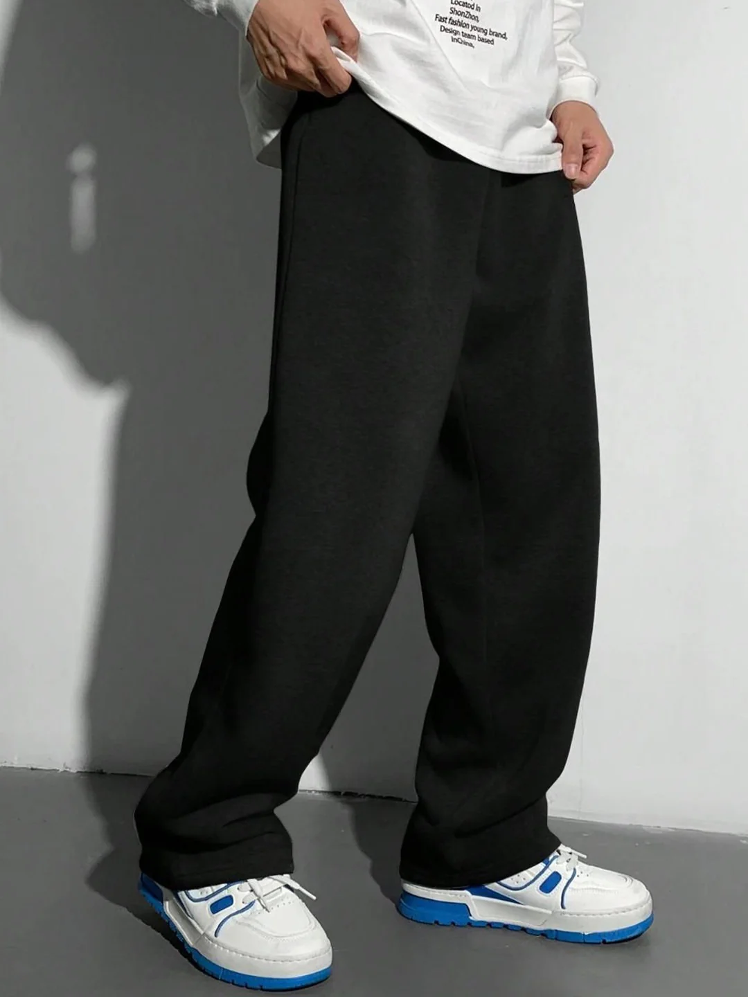 KOTTY Men‚Äôs Black Relaxed Fit Track Pants - Image 2