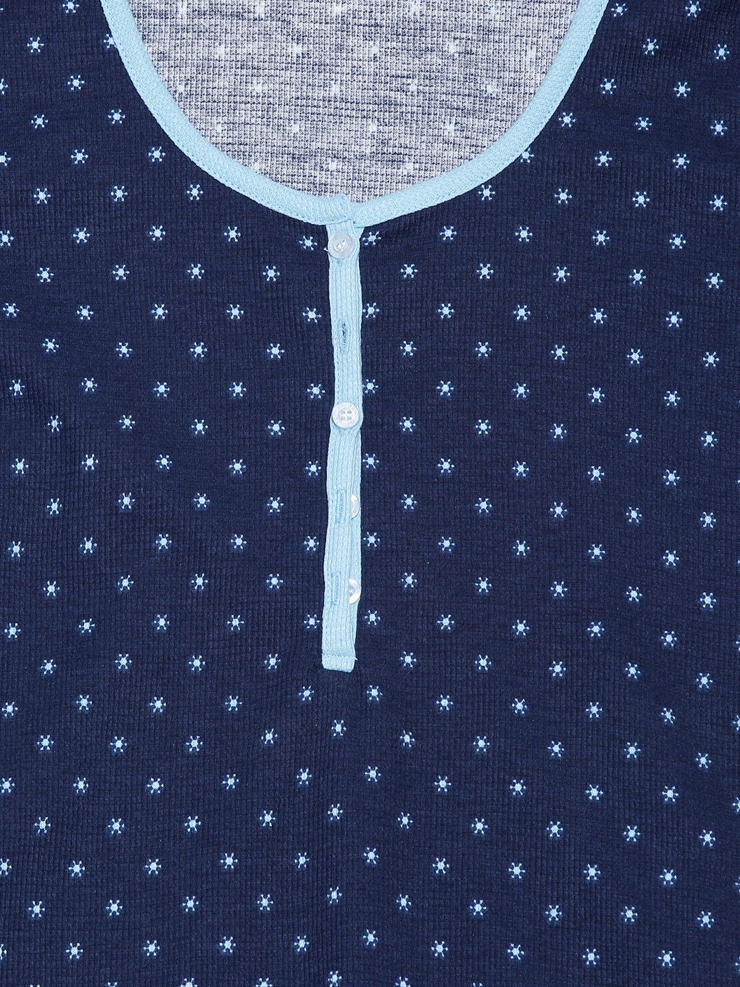 Kotty Navy Printed Lounge Top - Image 2