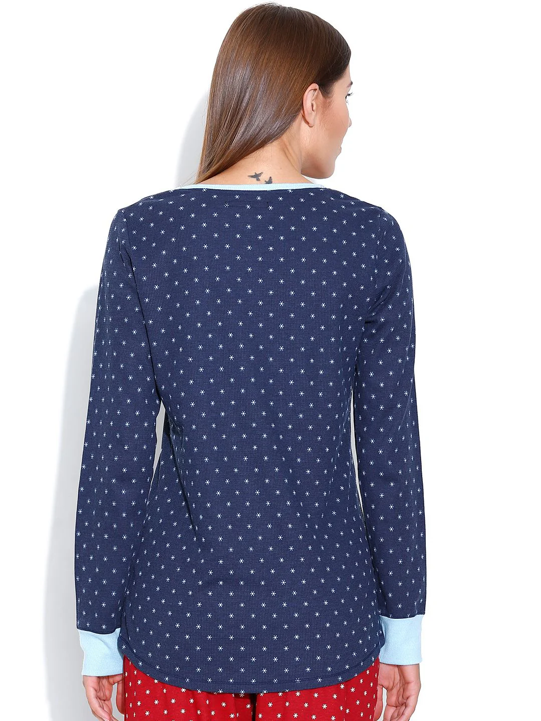 Kotty Navy Printed Lounge Top - Image 3