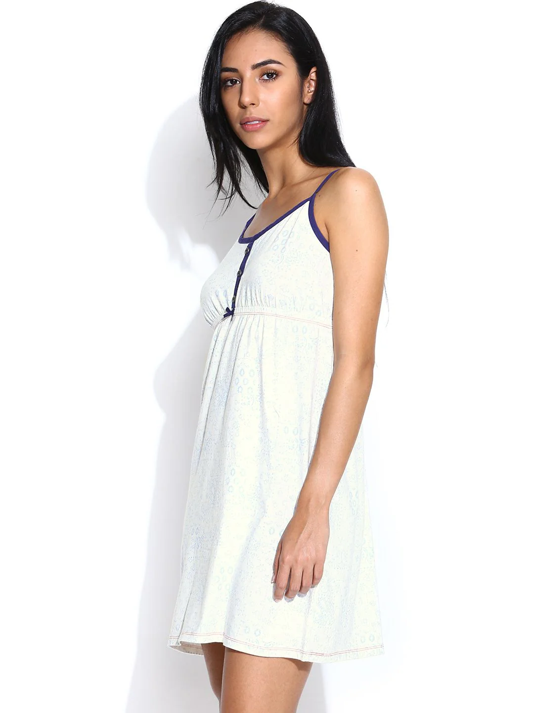 Kotty Off-White Printed Nightdress - Image 5