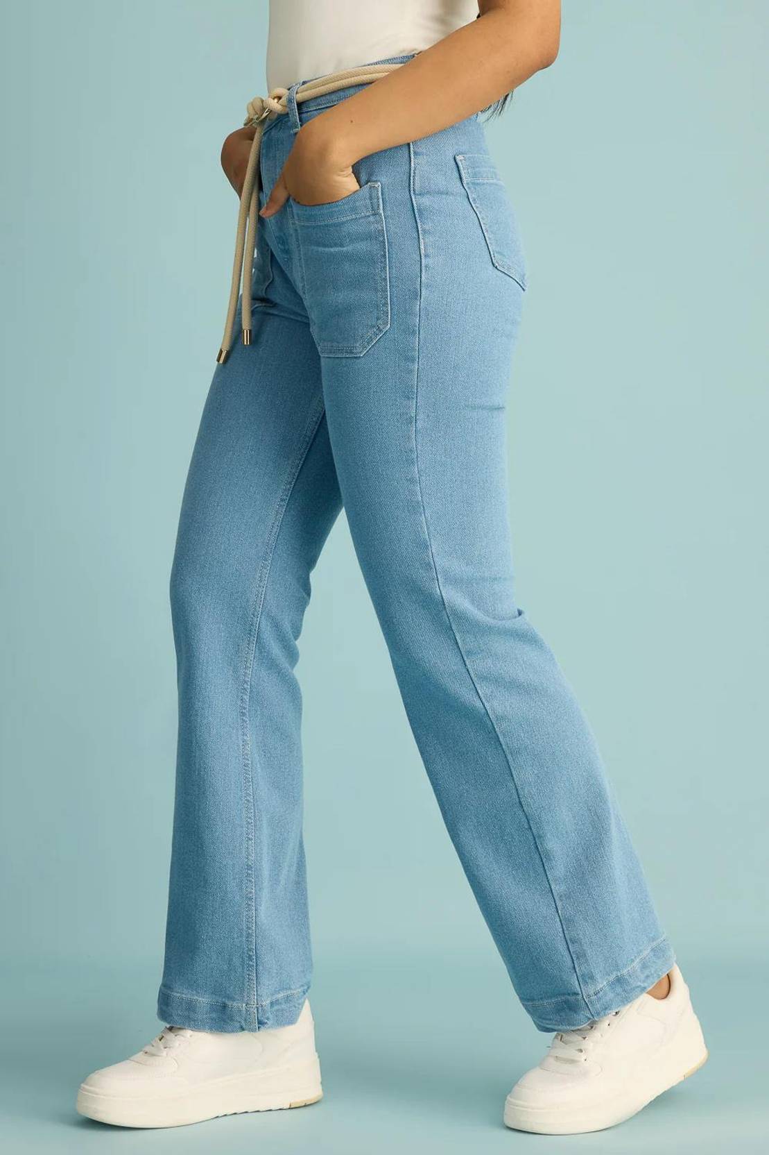 KOTTY Women Boot-Leg High Rise Light Blue Jeans - Image 4