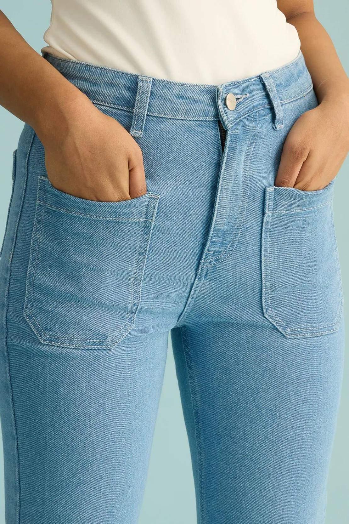 KOTTY Women Boot-Leg High Rise Light Blue Jeans - Image 6