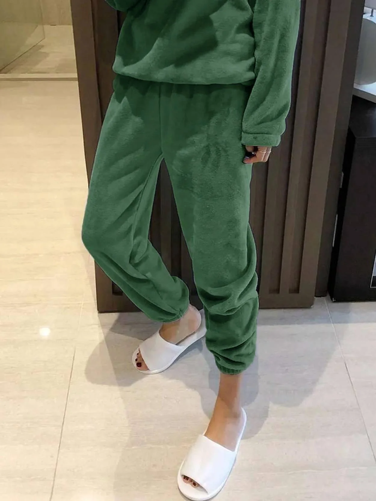 KOTTY Women Night Suit Set Green Solid - Image 5