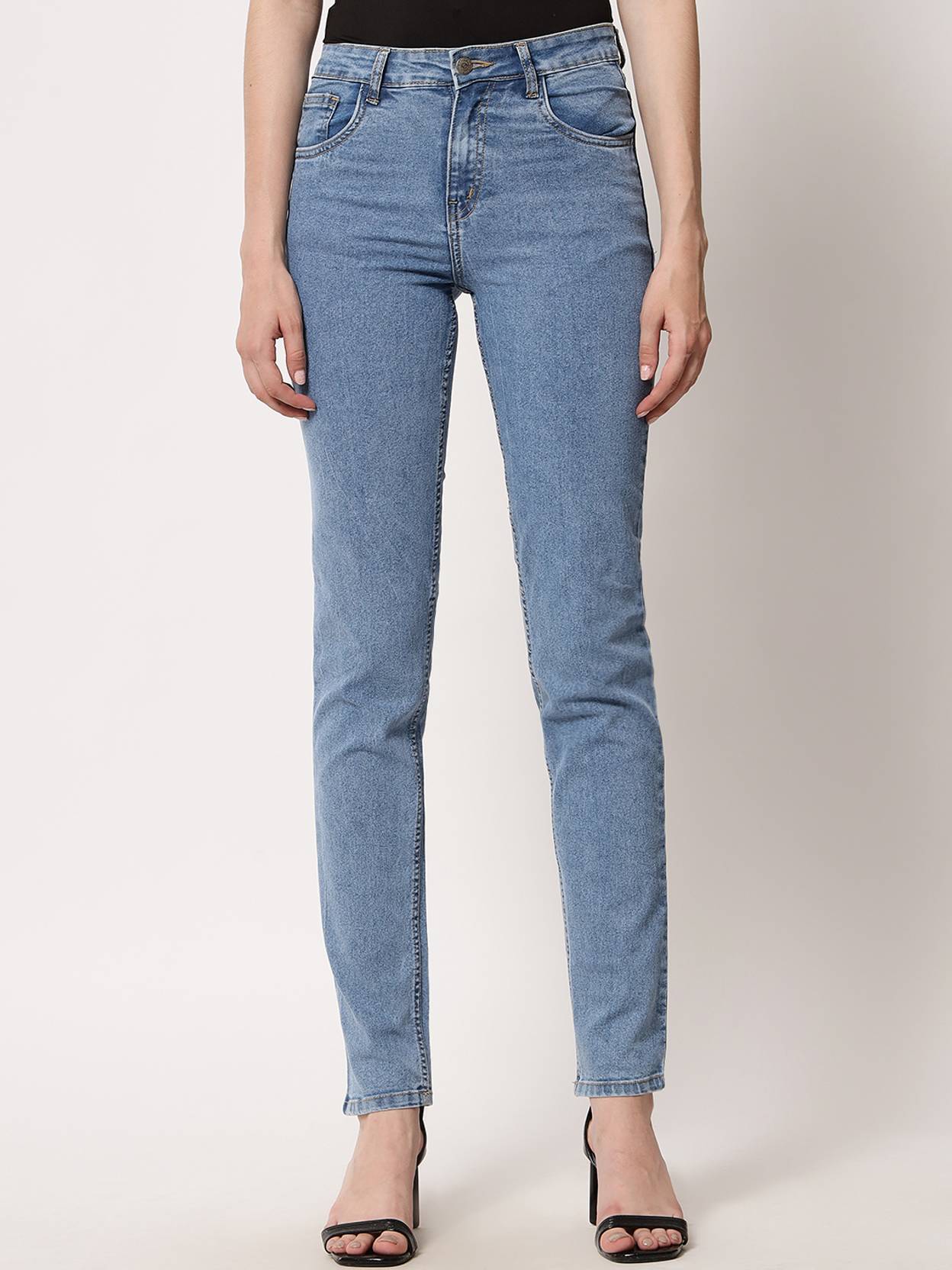 KOTTY Women Regular High Rise Blue Jeans