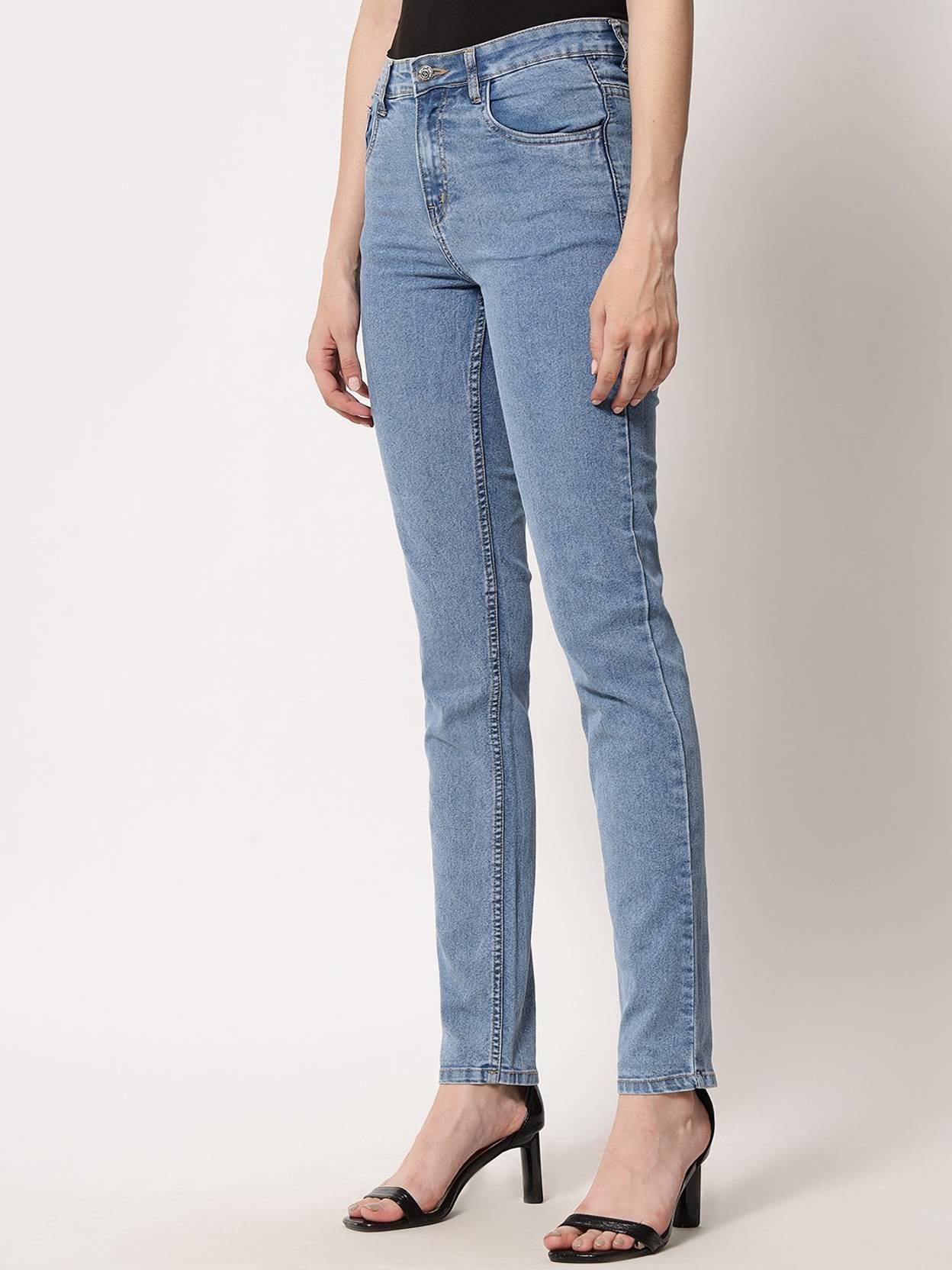 KOTTY Women Regular High Rise Blue Jeans - Image 7