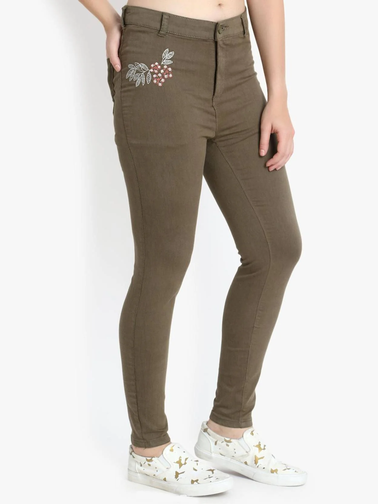 KOTTY  Women Regular High Rise Green Jeans - Image 2