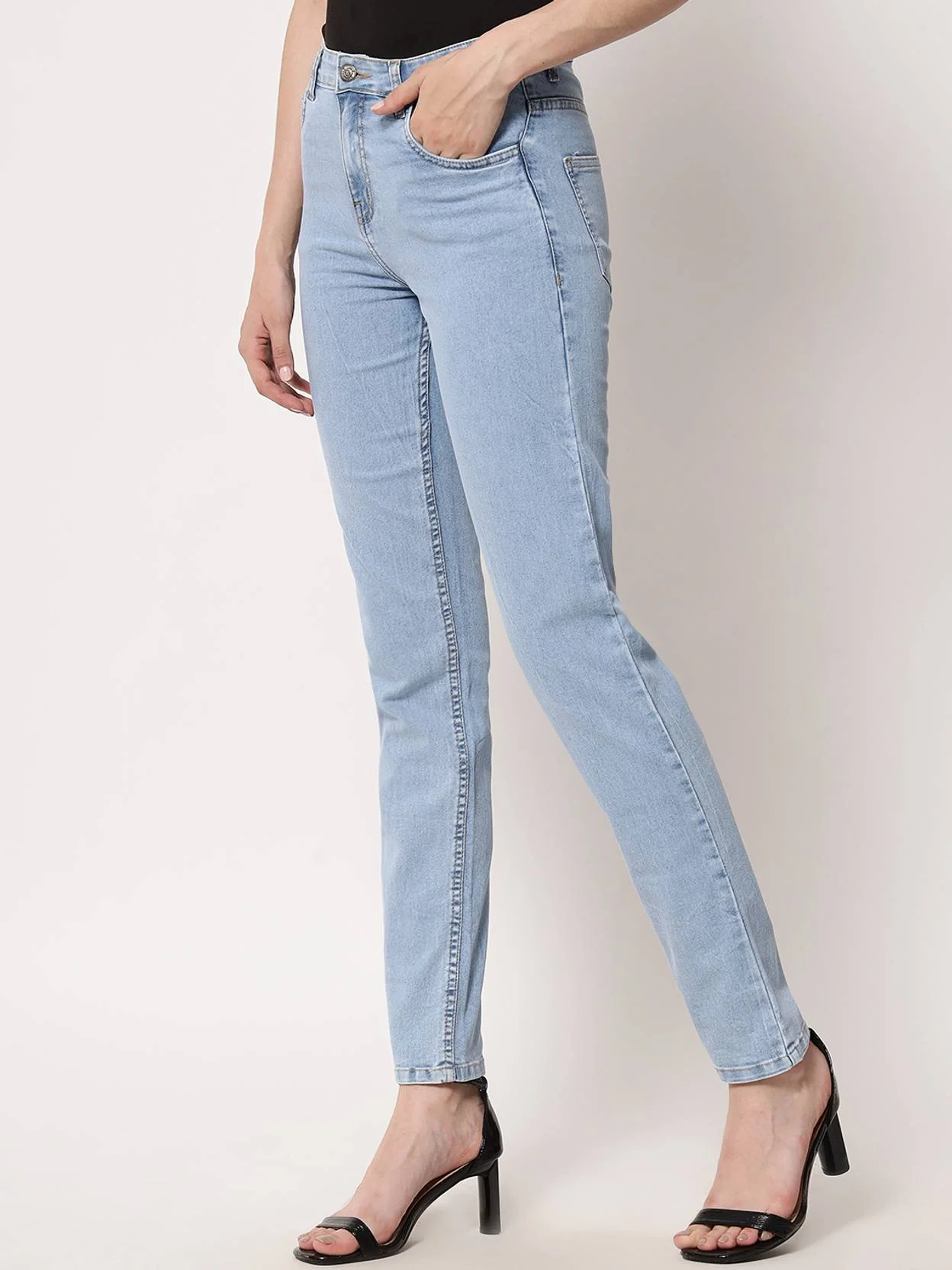 KOTTY Women Regular High Rise Light Blue Jeans - Image 2