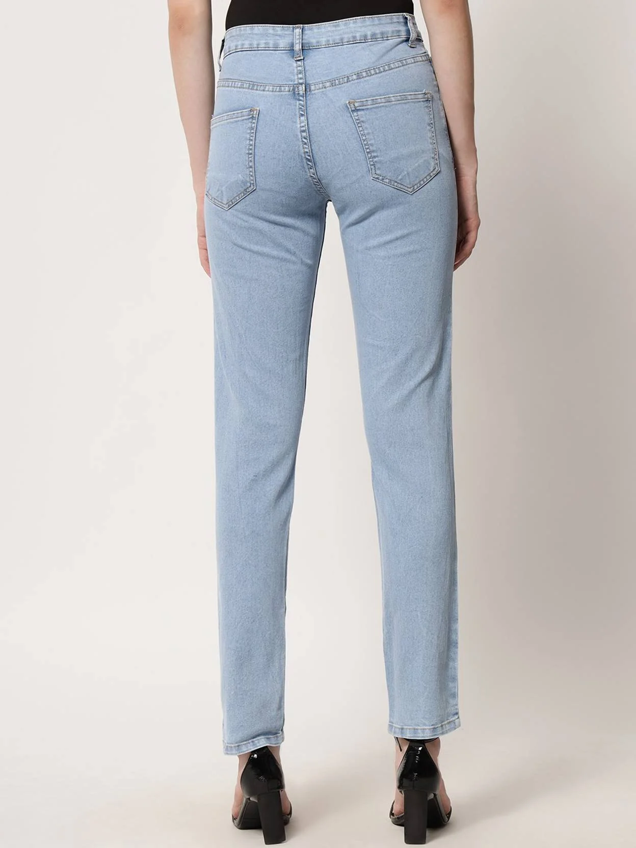 KOTTY Women Regular High Rise Light Blue Jeans - Image 3