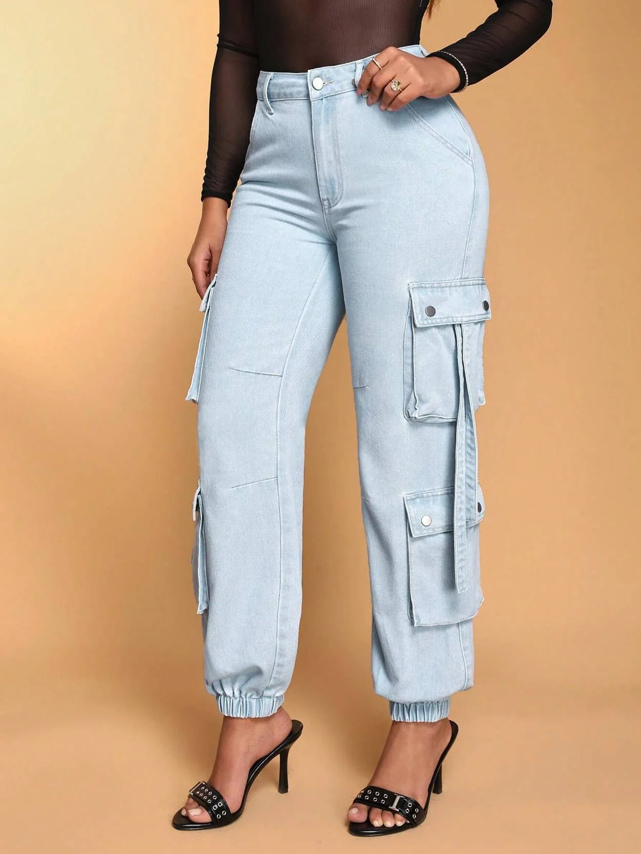 KOTTY  Women Regular High Rise Light Blue Jeans - Image 3