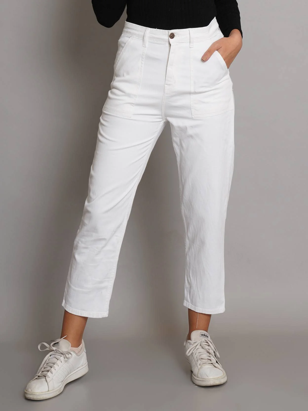KOTTY Women Regular High Rise White Jeans