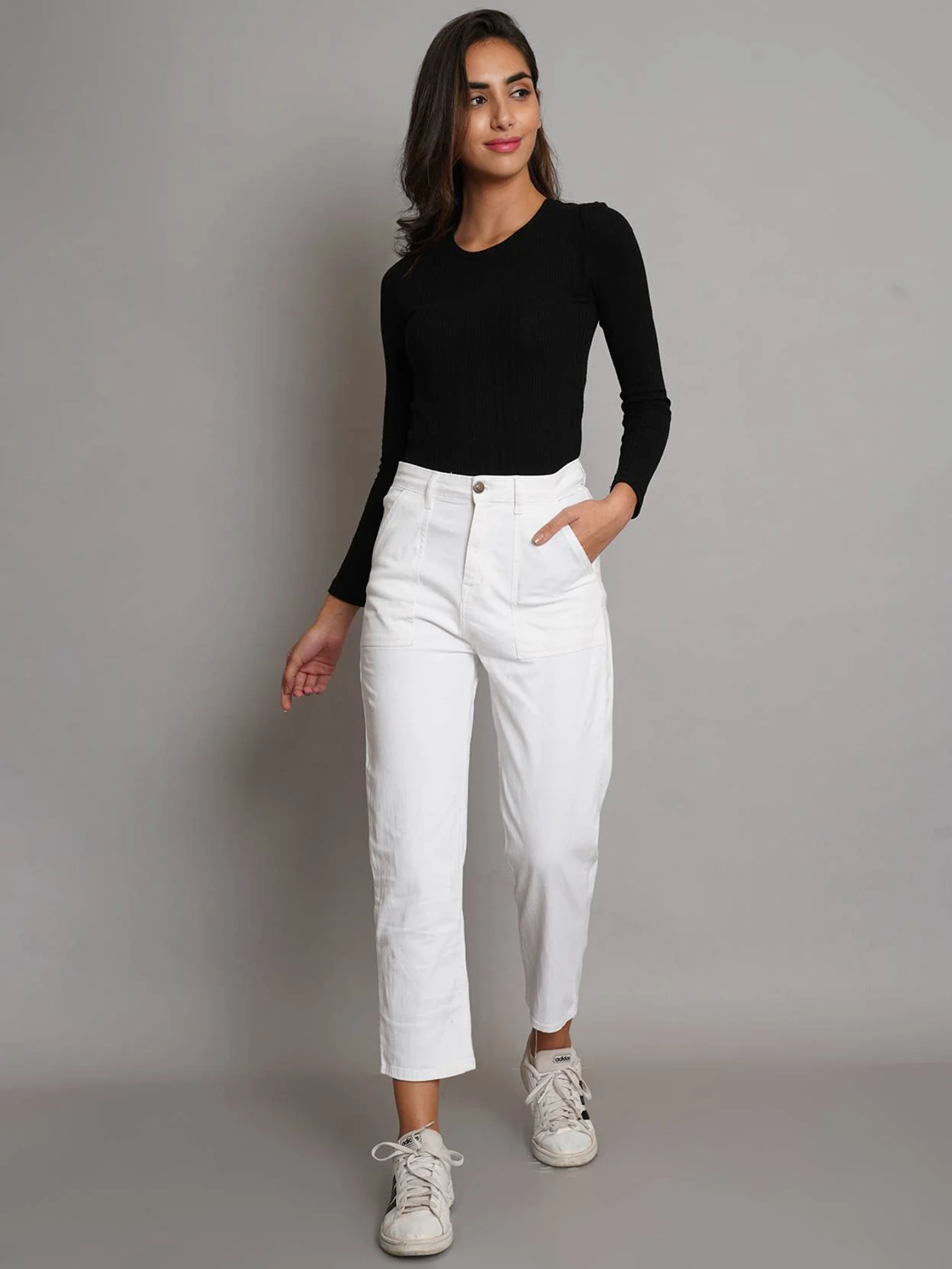 KOTTY Women Regular High Rise White Jeans - Image 4