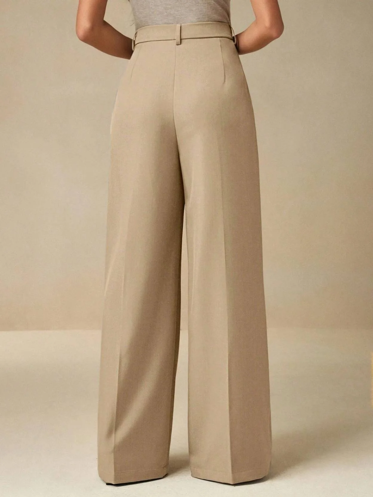 KOTTY Women Relaxed Beige Viscose Rayon Trousers - Image 5
