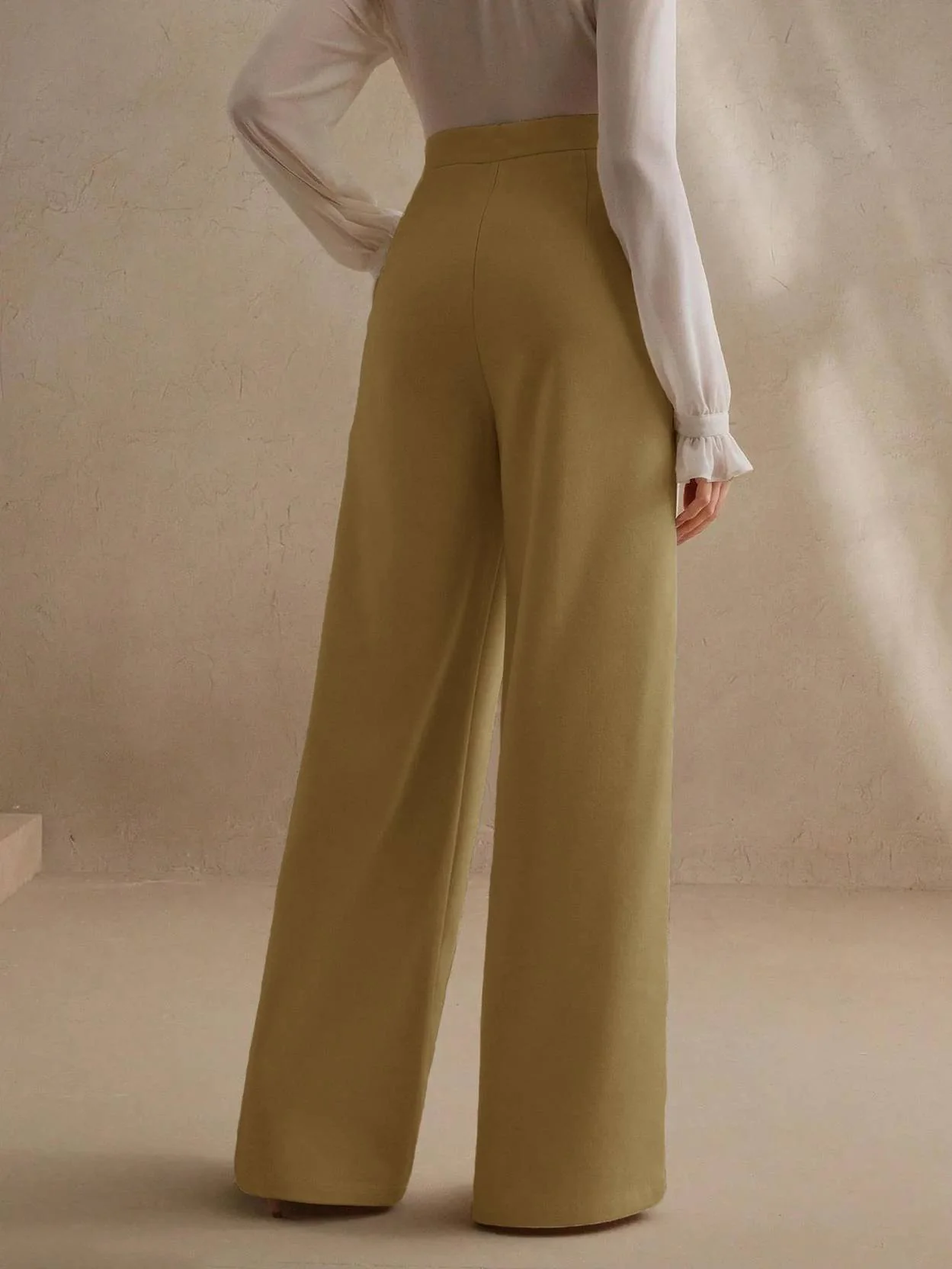 KOTTY  Women Relaxed Brown Viscose Rayon Trousers - Image 3