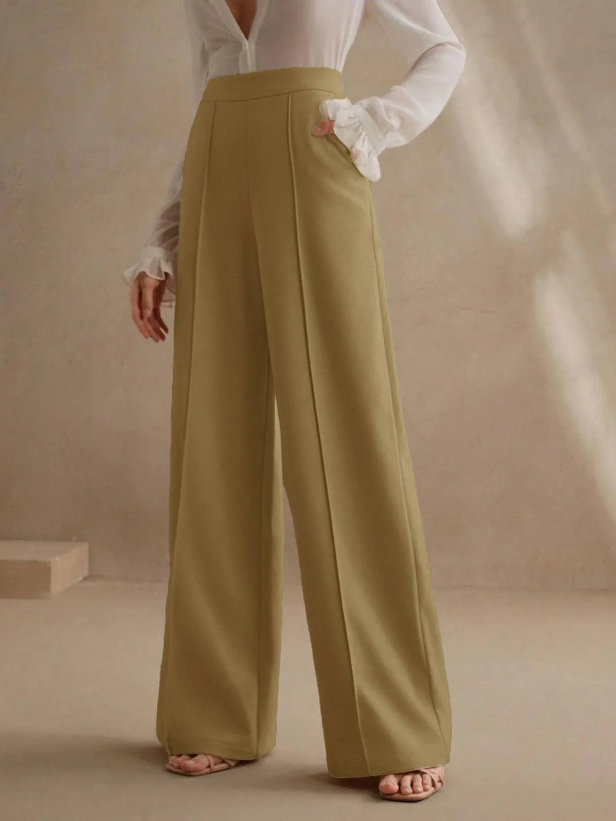 KOTTY  Women Relaxed Brown Viscose Rayon Trousers - Image 5