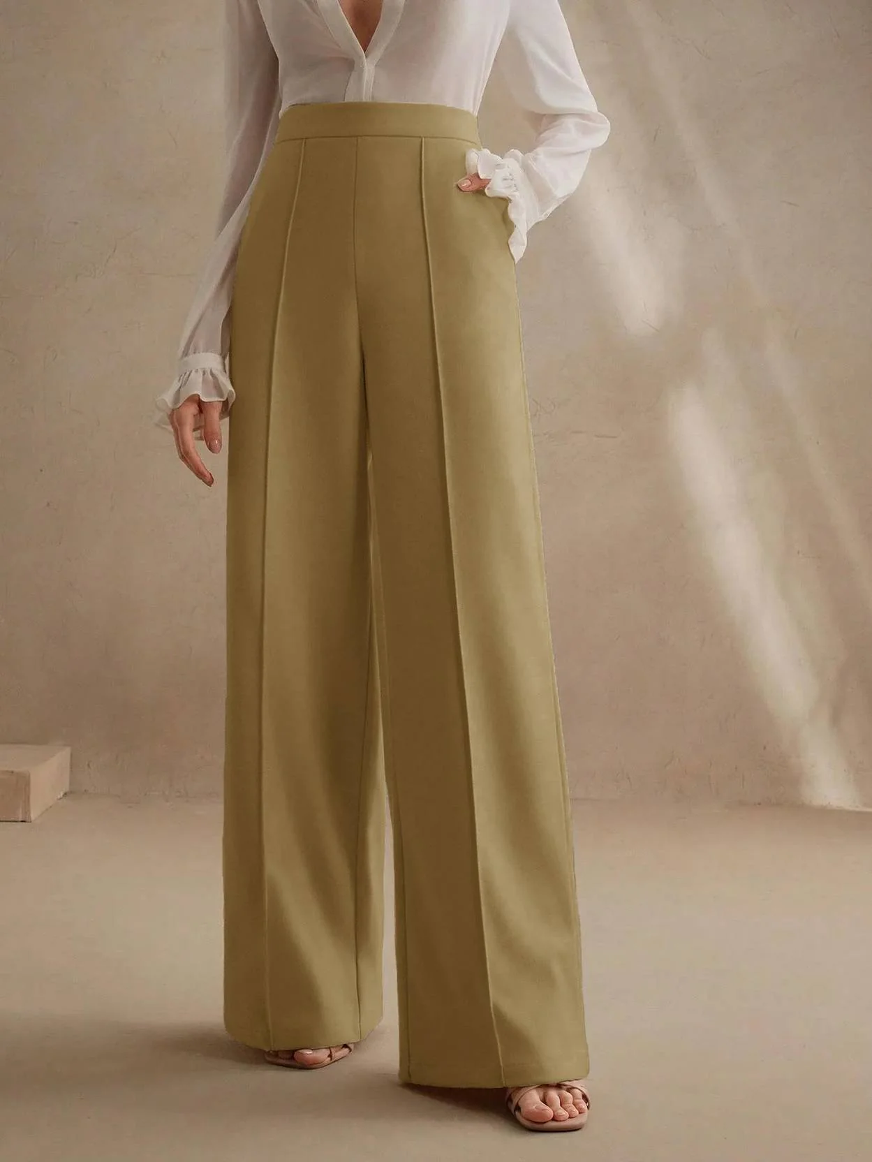 KOTTY  Women Relaxed Brown Viscose Rayon Trousers - Image 6