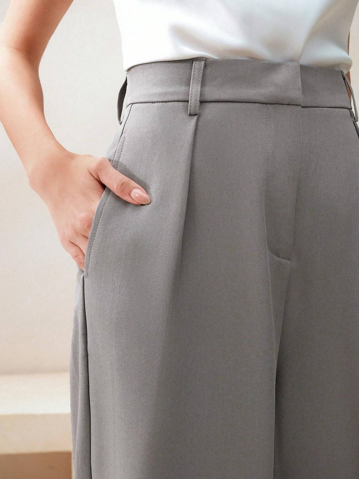 KOTTY  Women Relaxed Grey Viscose Rayon Trousers - Image 5