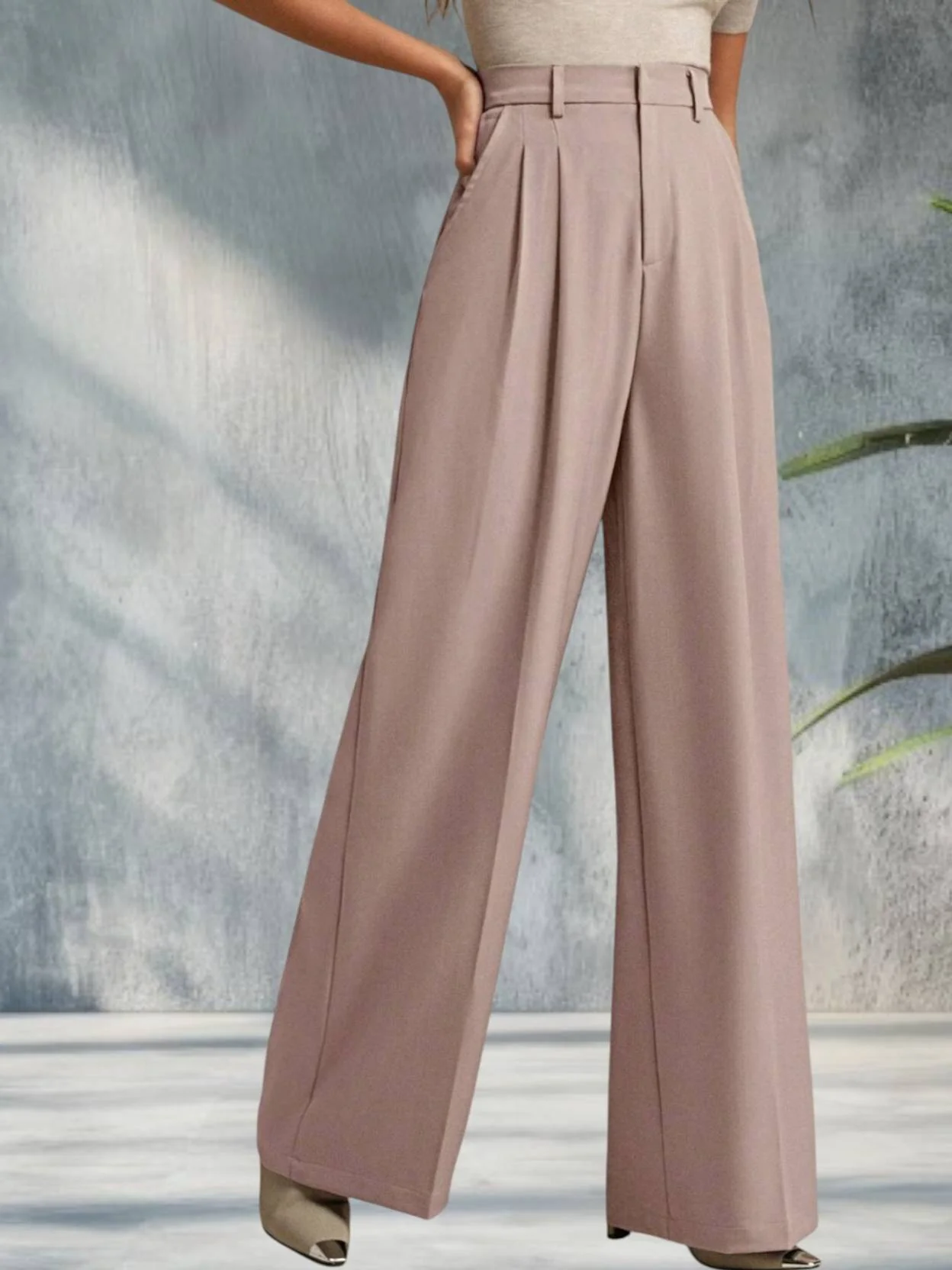 KOTTY Women Relaxed Pink Viscose Rayon Trousers - Image 3