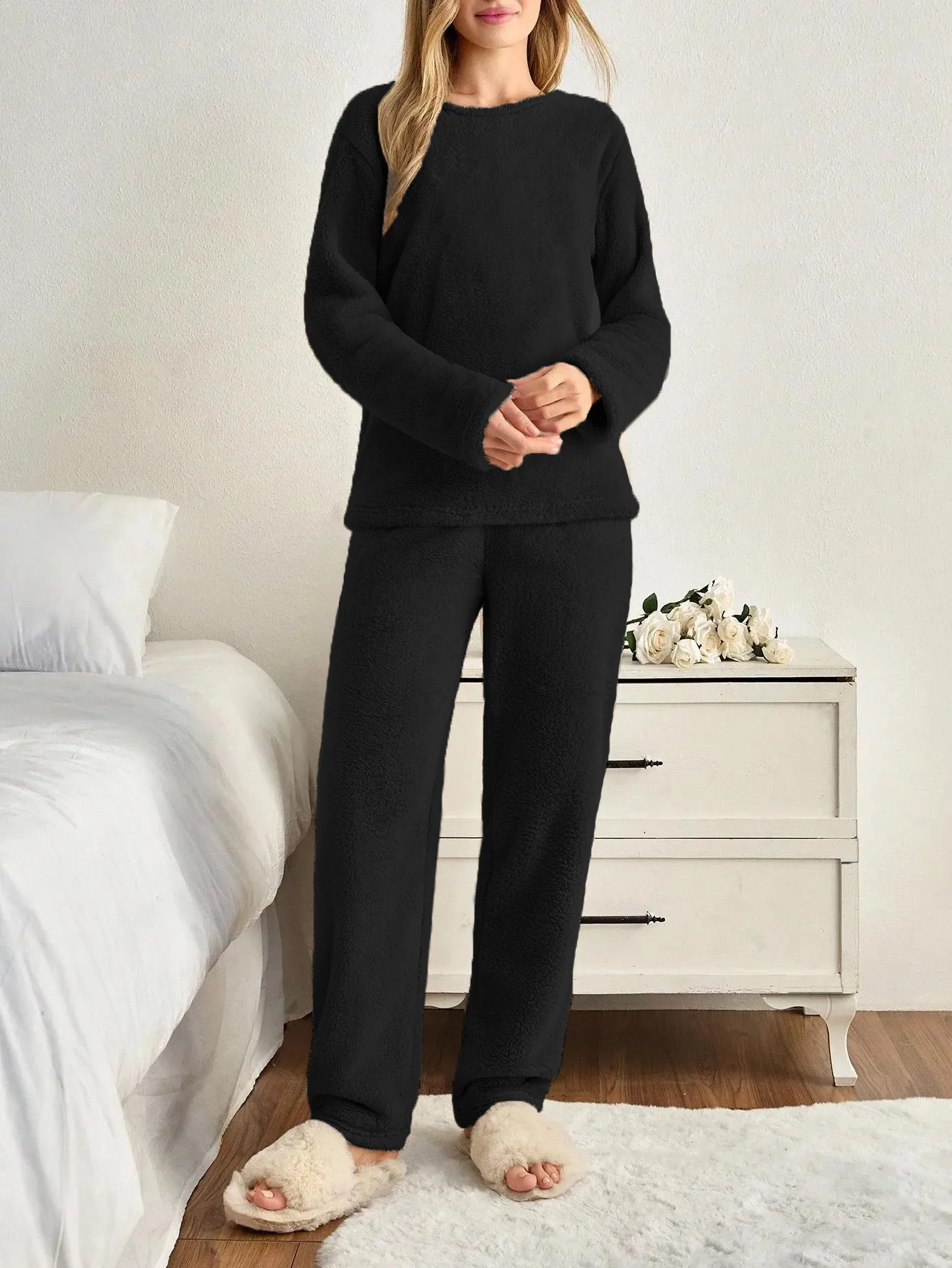 KOTTY Women√¢‚Ç¨‚Ñ¢s Black Winter Co-Ord Set - Image 3