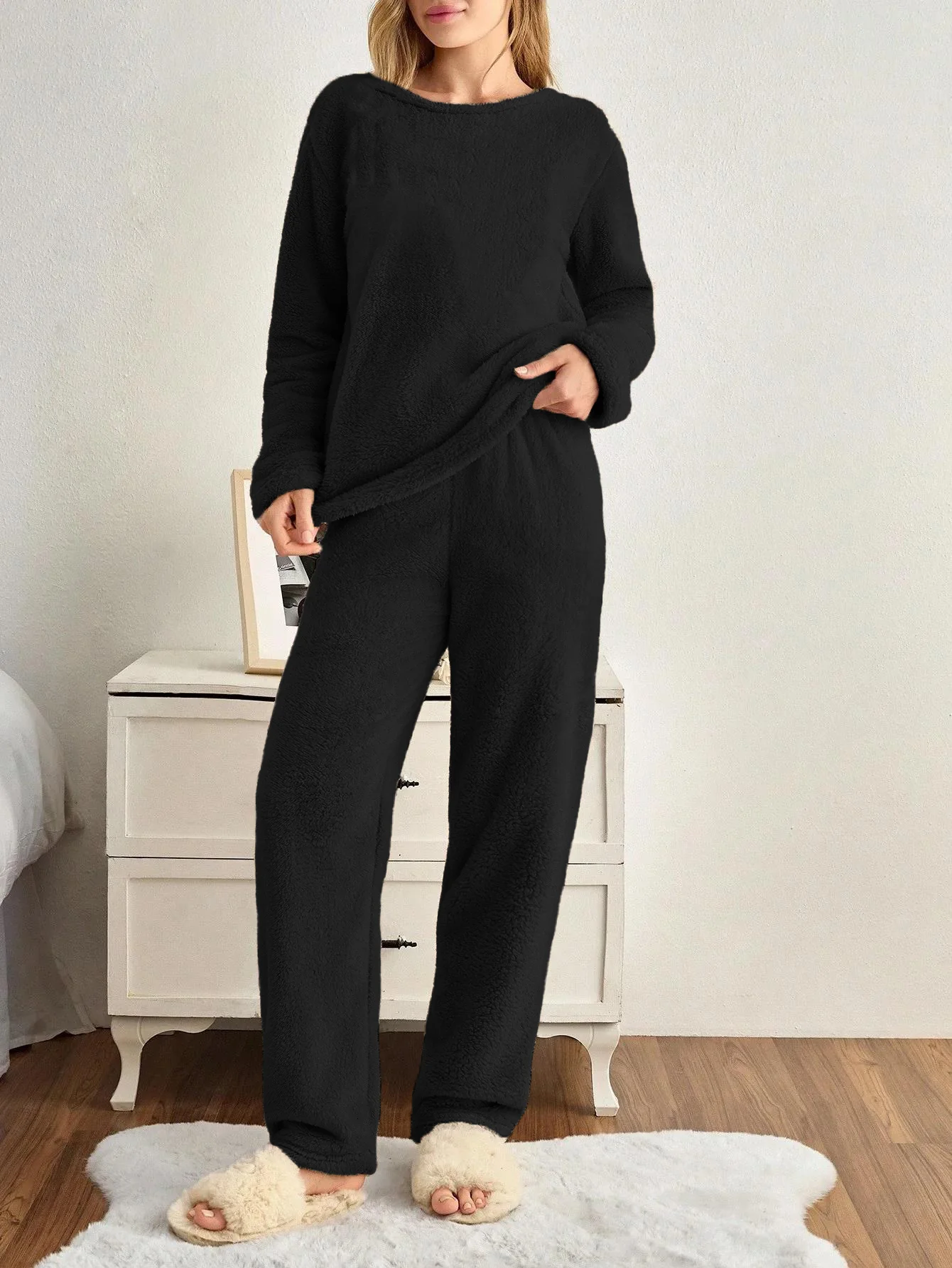 KOTTY Women√¢‚Ç¨‚Ñ¢s Black Winter Co-Ord Set - Image 4