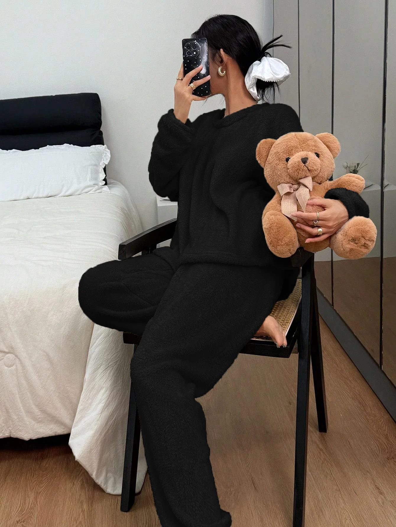 KOTTY Women’s Black Winter Lounge Wear Set - Image 6