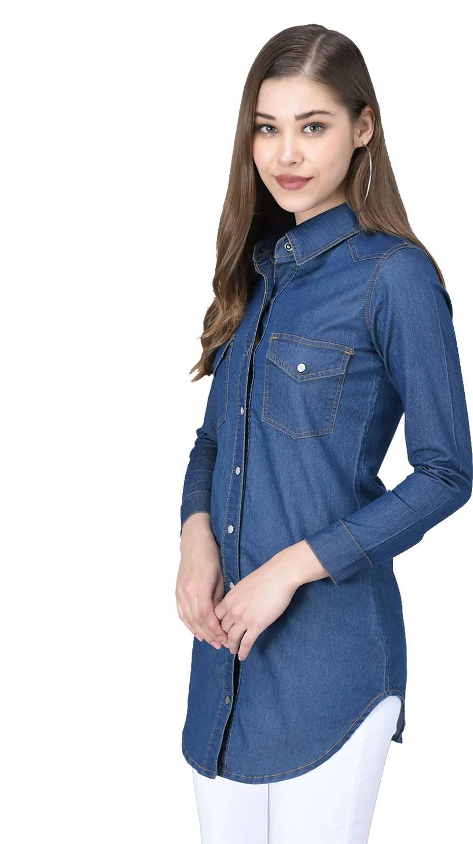 KOTTY Women Shirt Blue Above Knee/Mid Thigh Length Dress - Image 2