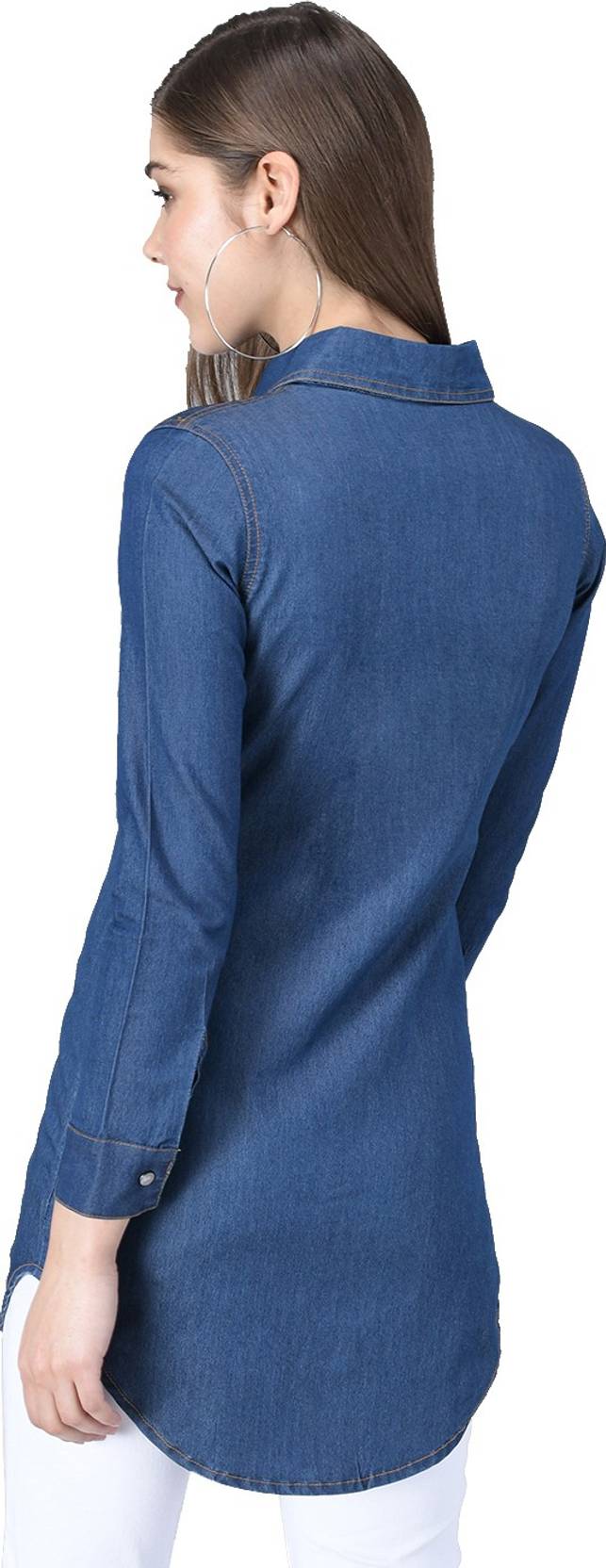 KOTTY Women Shirt Blue Above Knee/Mid Thigh Length Dress - Image 3