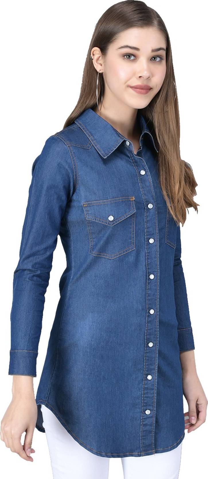 KOTTY Women Shirt Blue Above Knee/Mid Thigh Length Dress - Image 6