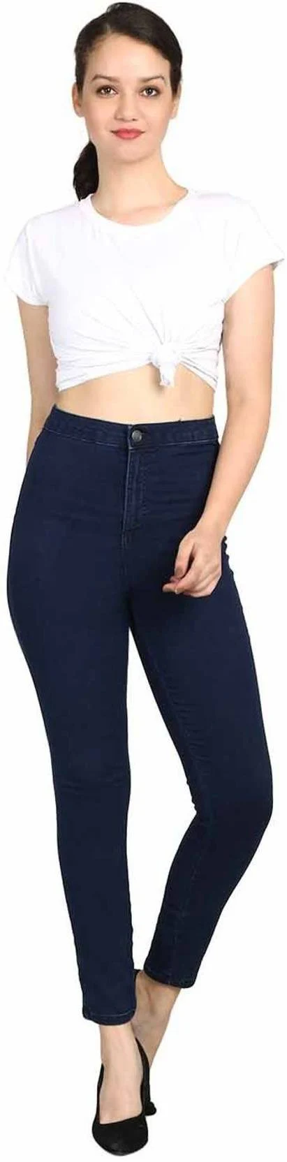 KOTTY Women Skinny High Rise Blue Jeans - Image 4