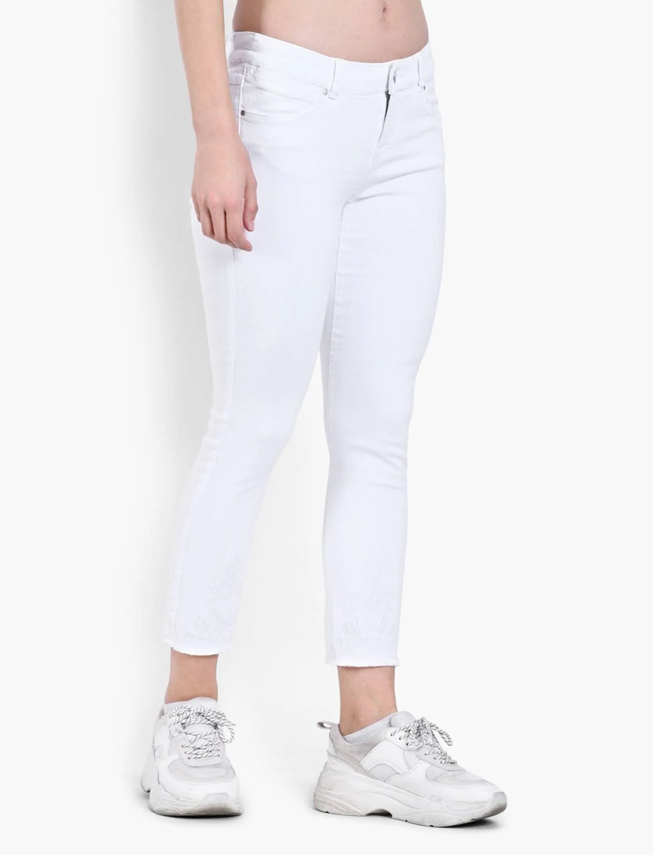 KOTTY  Women Skinny High Rise White Jeans - Image 2