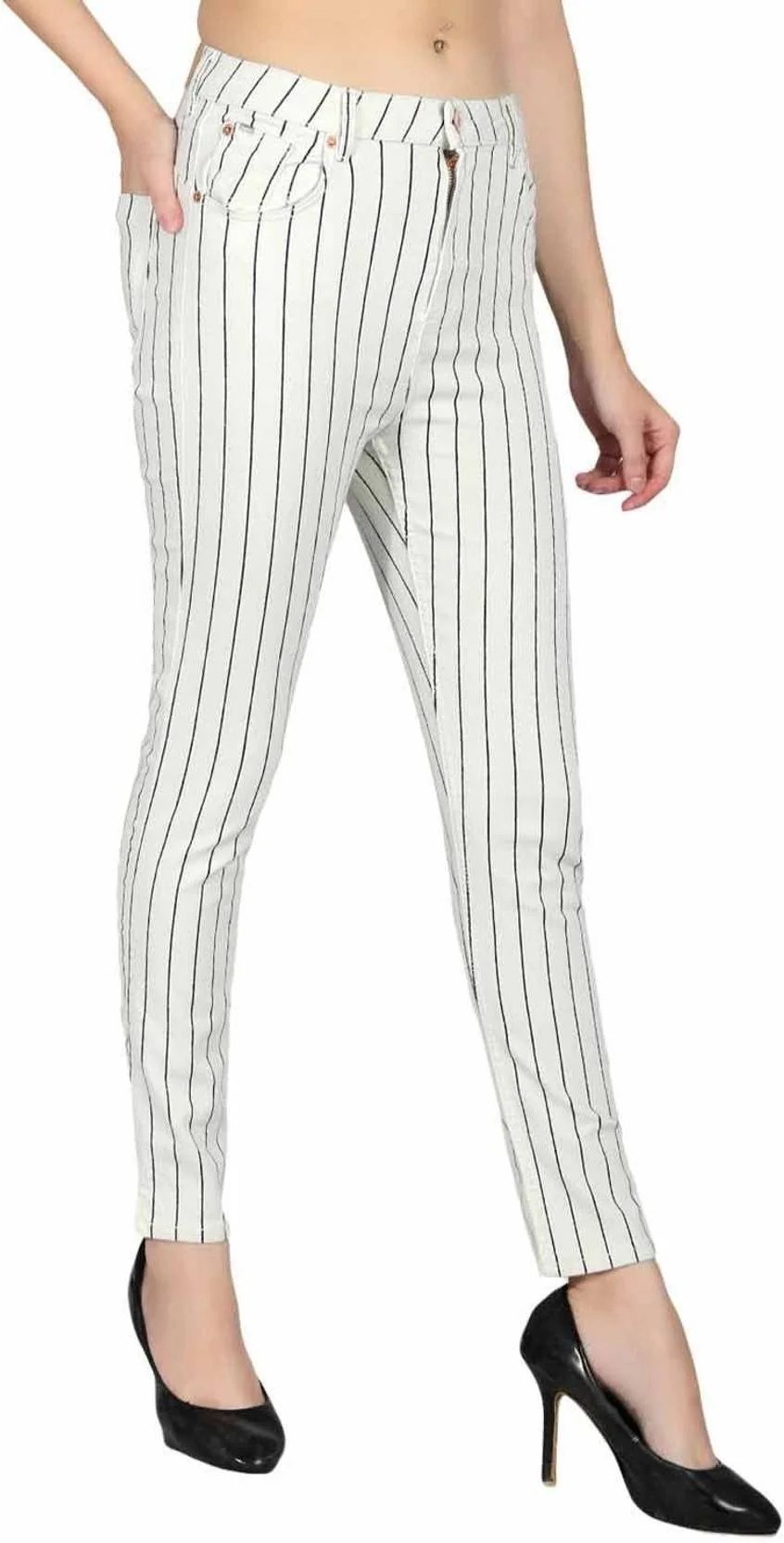 KOTTY  Women Skinny Mid Rise Beige Jeans - Image 3