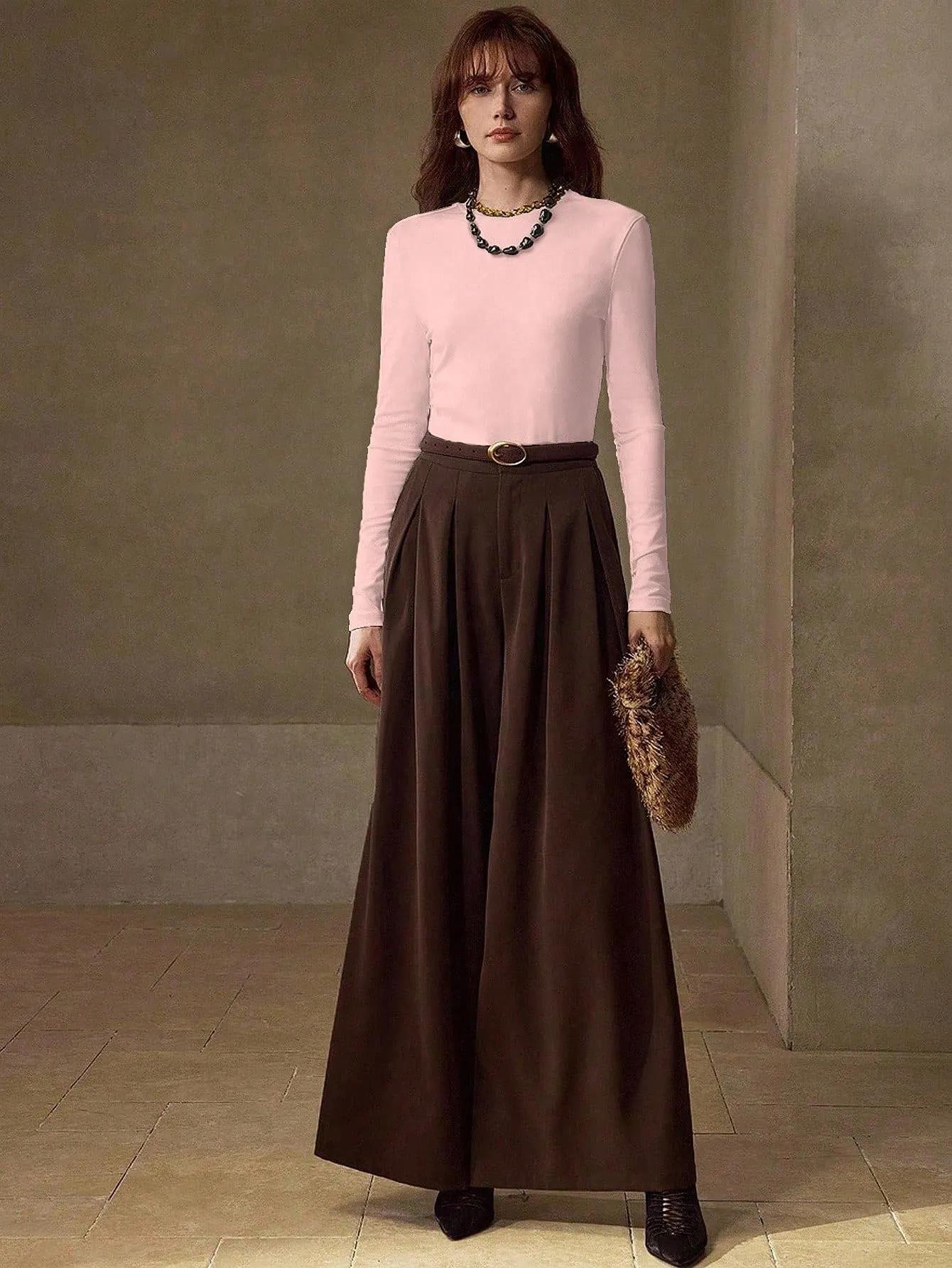 KOTTY Women Solid Baby Pink Long Sleeve Slim Fit Top - Image 5