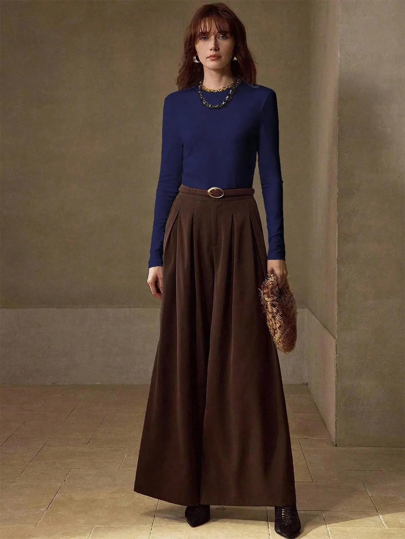 KOTTY Women Solid Royal Blue Long Sleeve Slim Fit Top - Image 6