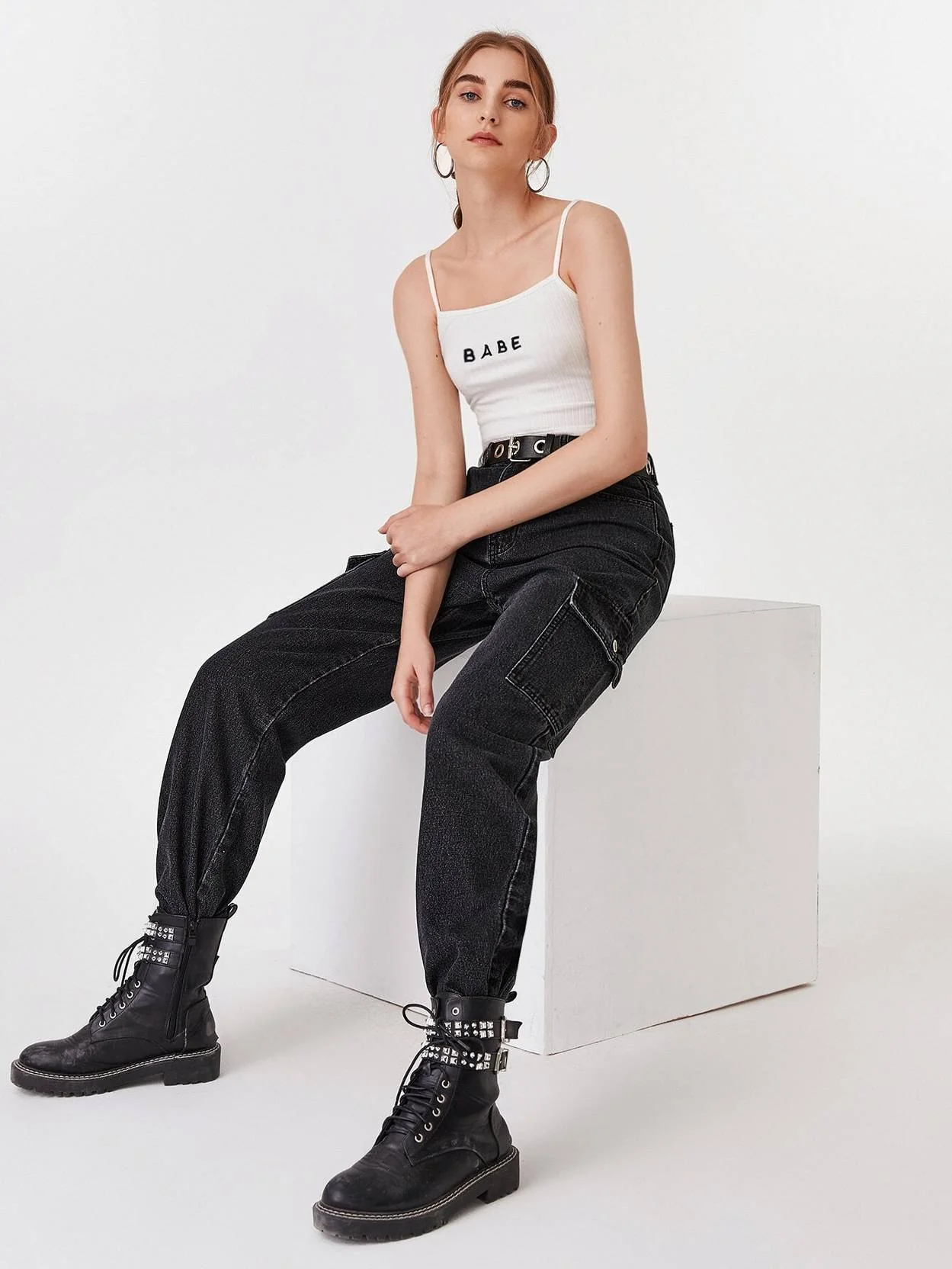 KOTTY Women Straight Fit High Rise Black Jeans