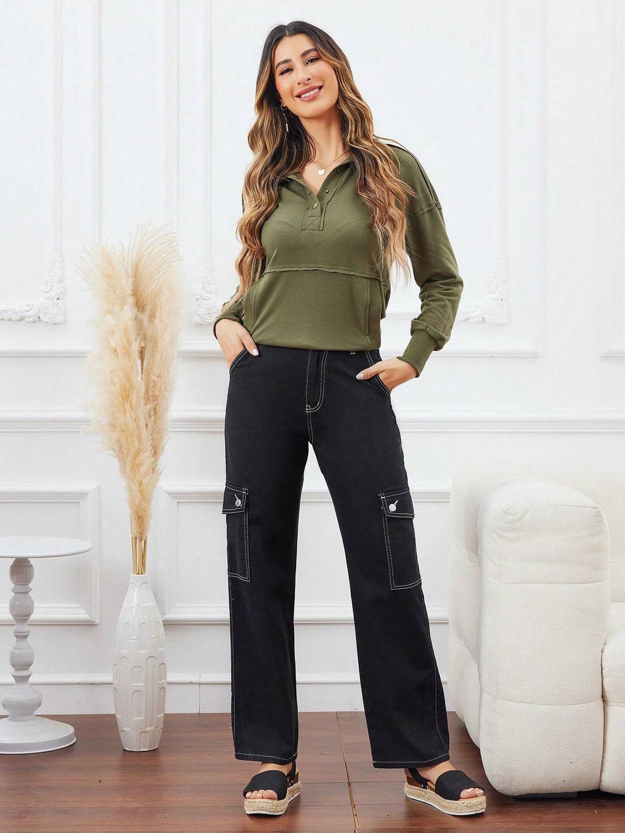 KOTTY Women Straight Fit High Rise Black Jeans - Image 3