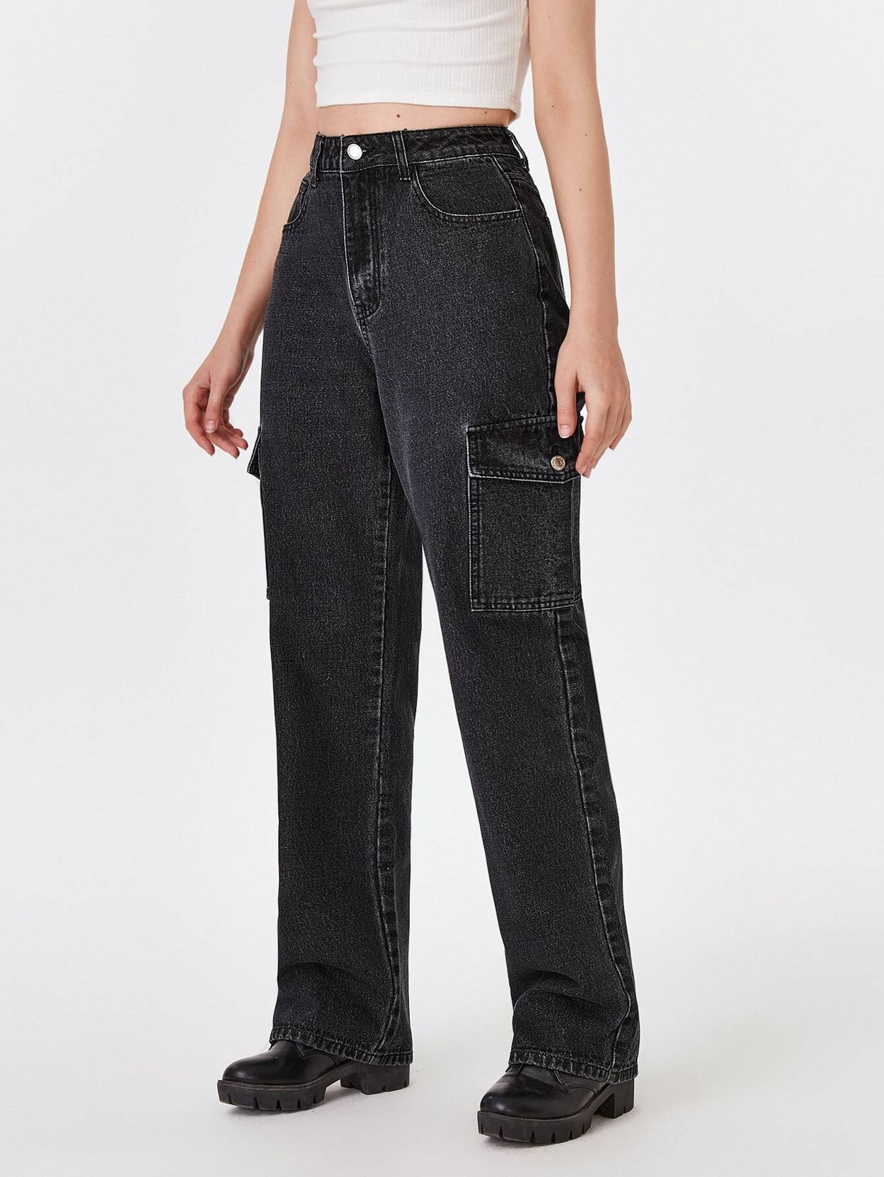 KOTTY Women Straight Fit High Rise Black Jeans - Image 3